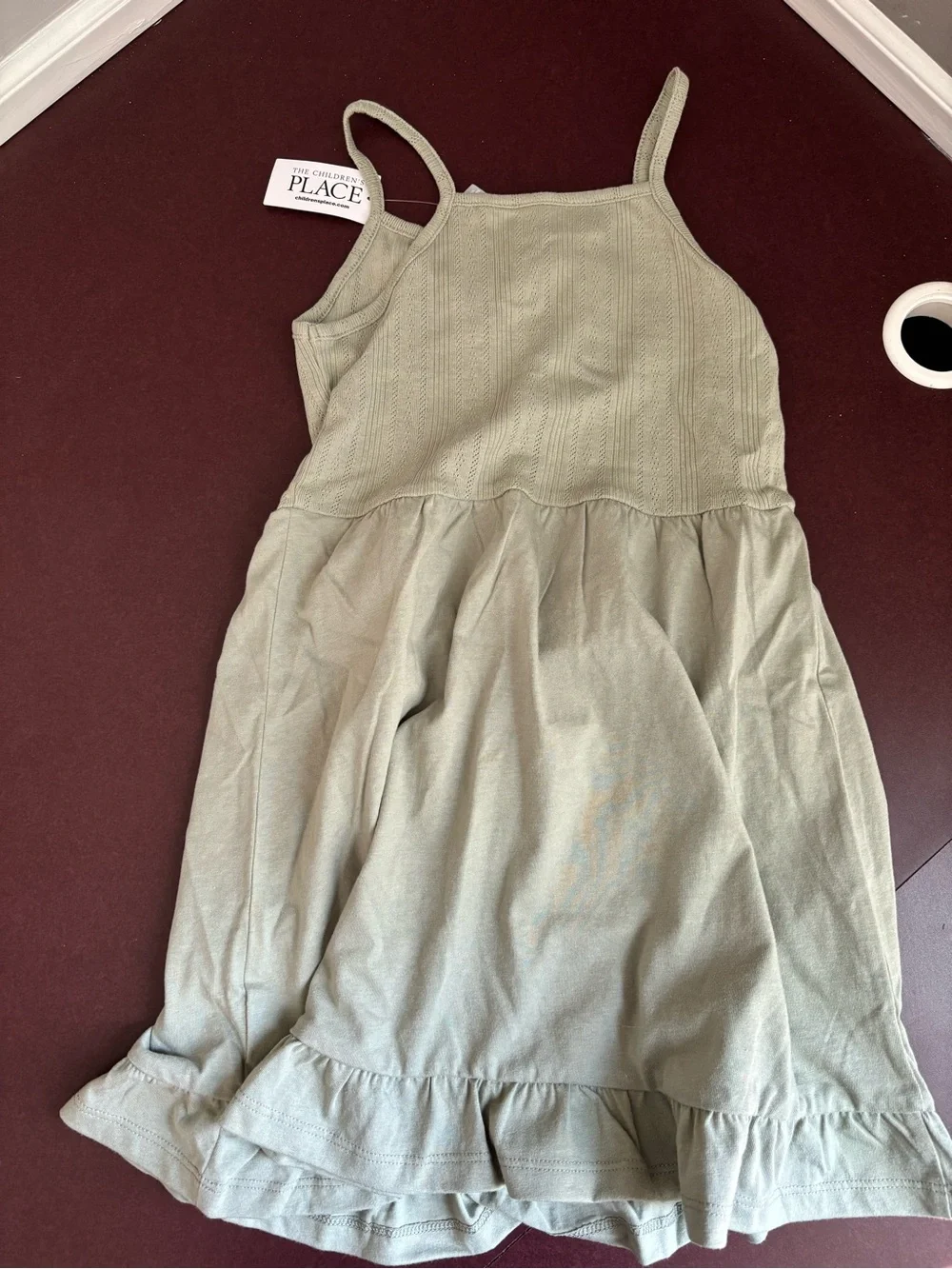 NWT drop waist Green Knit Tank Dress - Girls - Picture 5 of 5